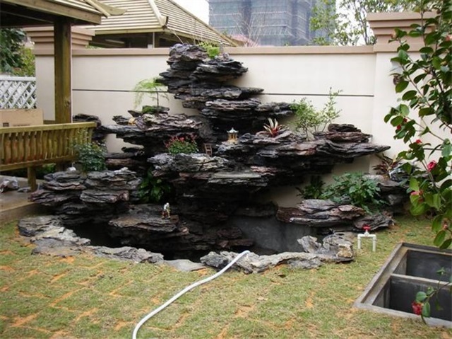 天津庭院鱼池过滤池改造